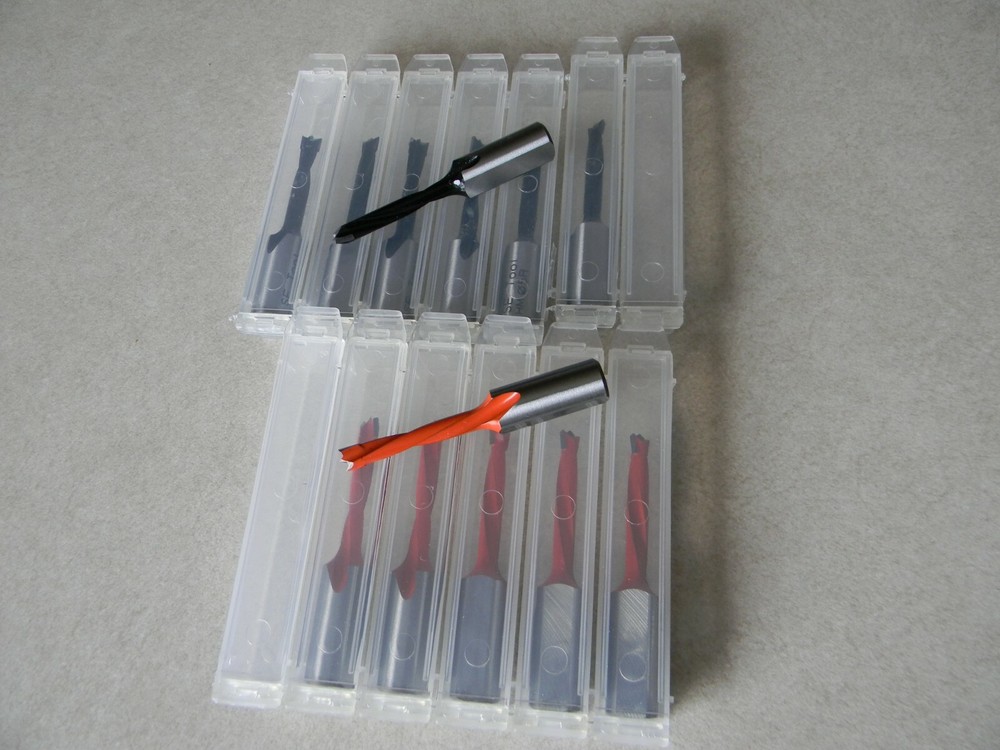13 pc. line boring bit 5mm, 57mm long, 10mm shank, 7 RH and 6LH