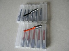 13 pc. line boring bit 5mm, 57mm long, 10mm shank, 7 RH and 6LH