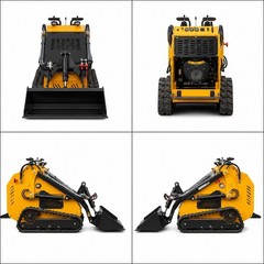 Pre-Sale Upgraded Mini Skid Steer Twin cylinder Tracked Loader 23HP Free Ship