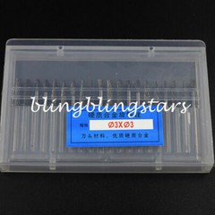 20 Pcs/Set Dental Lab Polishing Carbide Burs Bur Drills Tungsten Steel (3*3)
