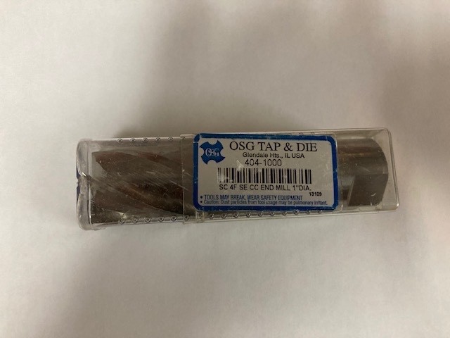 OSG 1″ DIAMETER SOLID CARBIDE END MILL 404-1000 SC 4F SE CC