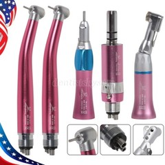 5Pcs Dental High Turbine Low Speed Straight Handpiece Contra Angle Air Motor 4H