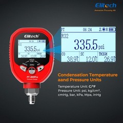 Elitech PT-800 Wireless Refrigeration Pressure Gauge HVAC A/C Manifold Gauge App