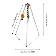 Adjustable Legs Rescue Tripod Professional Confined Space Tripod Kit w/5.2ft-8ft