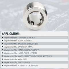 Oil Filter Adapter 13/16″-16 to 1 1/8″-16, SUS304 Stainless Steel, Compatible wi