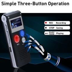 Digital Voice Recorder Dictaphone MP3 WAV Audio Recorder USB MP3 Player Lecture