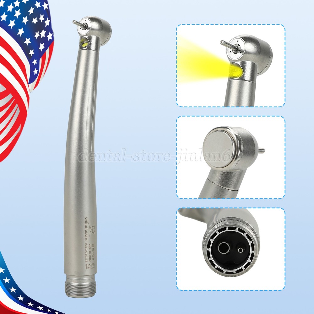 E-generator Dental LED with light High Speed Handpiece 4/2 holes YBM/YBB USA