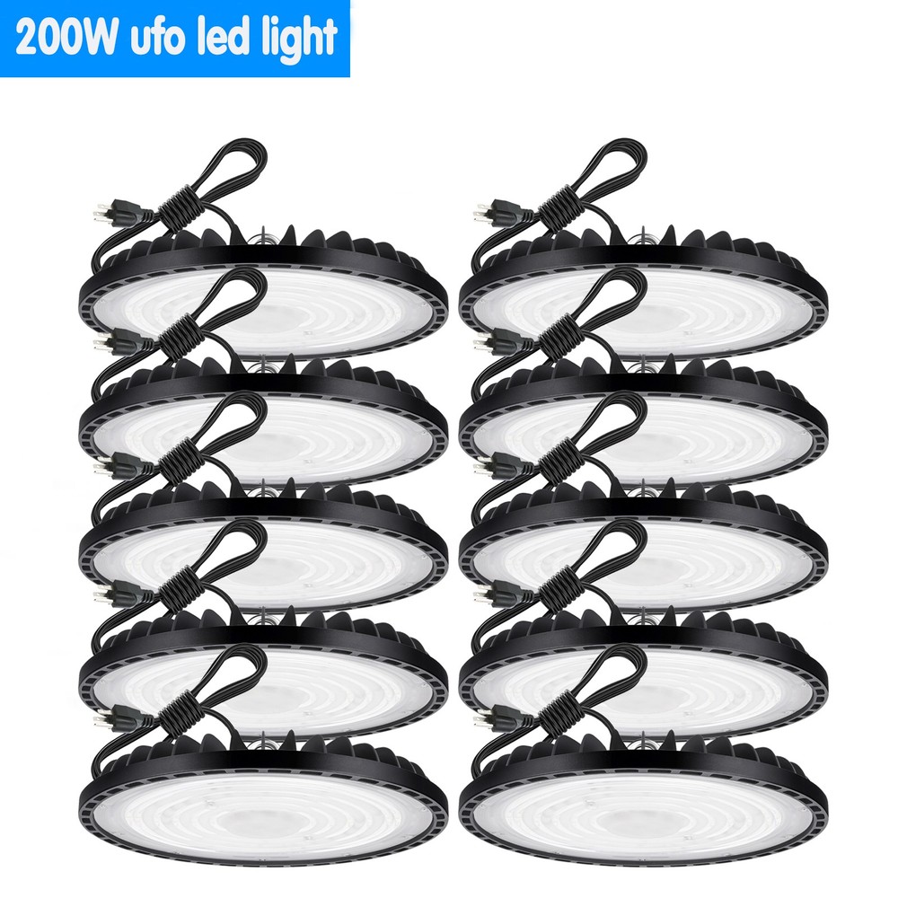 10 Pack 200W UFO Led High Bay Light Industrial Commercial Factory Gym Shop Light