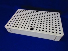 Expressly Hubert Single Perforated Stainless Steel Adjustable Elevator 12×19″