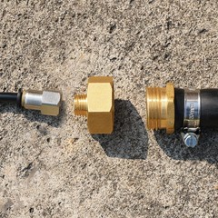 Garden Hose Thread Adapter 1/4″ NPT to 3/4″ GHT Brass Garden Hose Connect Pipe F