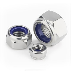 M2 M3 M4 M5 M6-M30 Stainless Steel 304/316 Hex Nyloc Nut Nylon Insert Lock Nuts
