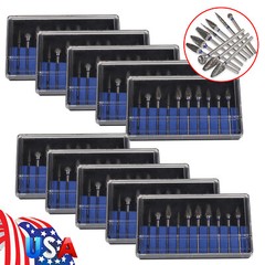 10-100Pcs Tungsten Steel Dental Carbide Burs Lab Burrs Tooth Drill 2.35mm Shank