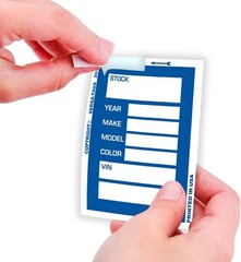 Car Dealer Stock Stickers Improved Design 100 Blue Inventory Window Stickers …