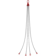 VEVOR 3/8″ x 10′ Chain Sling 4 Legs G80 Lifting Chain with Grab Hooks 18400 lbs