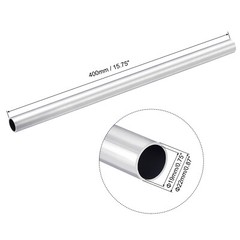 22mm OD 19mm Inner Dia 400mm Length 6063 Aluminum Tube for Industry DIY Project