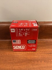 Senco Galvanized Finish Staples L15BAB 1/4″ X 1 1/4″ USA, 4 Pounds, 18 Gauge