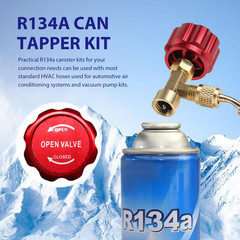4 PCS R134a Can Tap Kit, Self Sealing & Puncture Can Taps with Tank Adapter V…