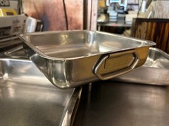 4-Pack Hubert 28589 Square Stainless Steel Balti Pan with Handles 10x10x2.5