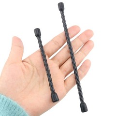 20PCS Black Rubber Twist Ties,10x 4-inch, 10x 6-Inch,Reusable Bendable Cable Tie