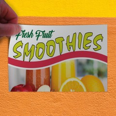 Decal Stickers Fresh Fruit Smoothies Advertising Printing A Store Sign Label