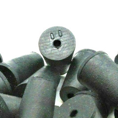 #00 Solid Rubber Stoppers Lab Tapered Plug Cork 1 Hole Fits 13/32″ to 19/32″ ID