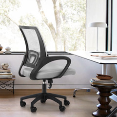 Adjustable Height Computer Home Office Ergonomic Desk Mesh Chair Light Grey