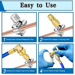 A/C Refrigerant Retrofit Valve Kit R12 to R134A Low Side BPV31 Piercing Valve Se