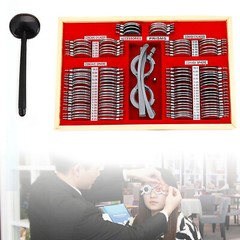 Optometry Optical Trial Lens Kit Test Metal Trial Frame Set w/Case Box 104pcs