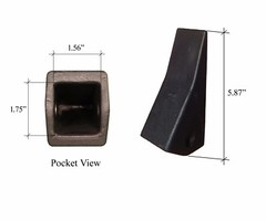 1 Backhoe / Skid / Mini Ex Bucket Tooth w/ Pin – 23, 230, 230SP, D51750, T230SP