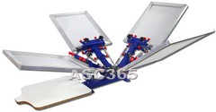 4 Color 1 Station Screen Printing Machine Micro-adjust Press Printer ROTARY