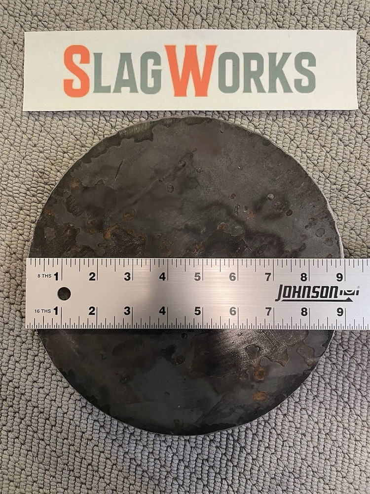 9 inch disc 1 inch thick steel plate 1”x9” disc A36 Hot Roll Flat