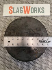 9 inch disc 1 inch thick steel plate 1”x9” disc A36 Hot Roll Flat