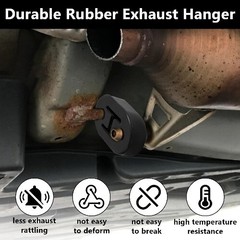 Universal Fit Exhaust Rubber Hanger Mount with 2 Holes, 0.47 Color: black-2PCS