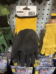 DEWALT DPG70M Coated Gripper Gloves M Rubber Yellow Black