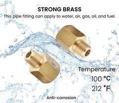 Brass Bushing Nipple Reducing Nipple Reducer Adapter 1/4 Inch NPT x 3/8 Inch …