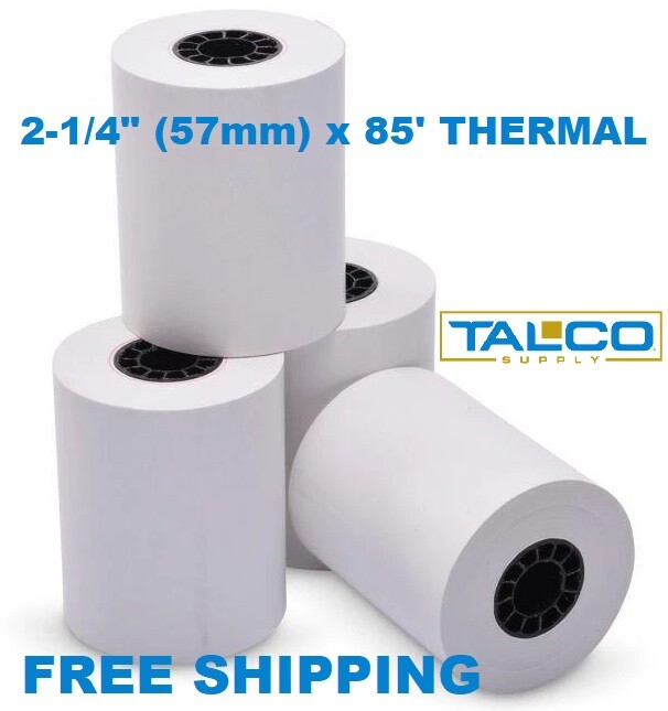 (20) CLOVER MINI / MOBILE (2-1/4″ x 85′) THERMAL PAPER ROLLS ~FREE SHIPPING~