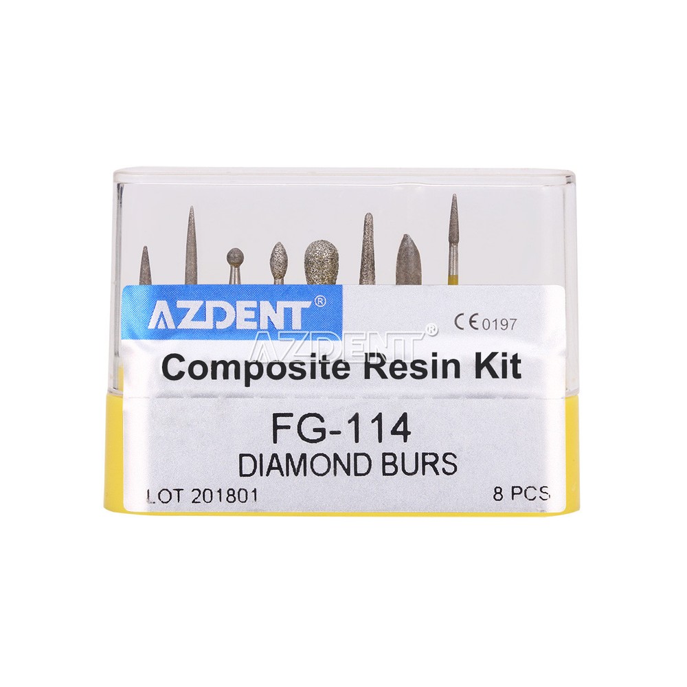Dental diamond bur FG Composite Resin kit FG-114 for high speed handpiece AZDENT