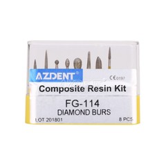 Dental diamond bur FG Composite Resin kit FG-114 for high speed handpiece AZDENT