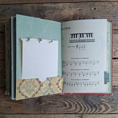 Handmade Junk Journal Vintage Textbook Cover Roads To Everywhere Blank Diary