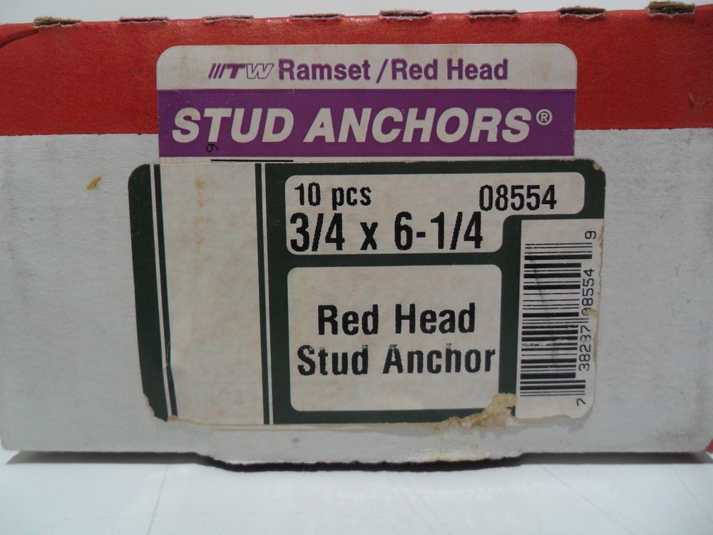 ITW Ramset / Red Head JH34H Concrete Expansion Stud Anchors 3/4″ X 6-1/4″ – 10ct