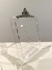 Vintage Avon Acrylic Earring Holder “Pretty as a picture” Jewelry Display [A79]