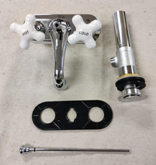 Signature Hardware Teapot Centerset Bathroom Faucet Cross Handles SH449724CP