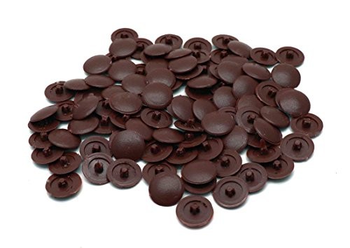 Luomorgo Home Office Screw Cap Cover Self-tapping Plastic (Brown) 100P