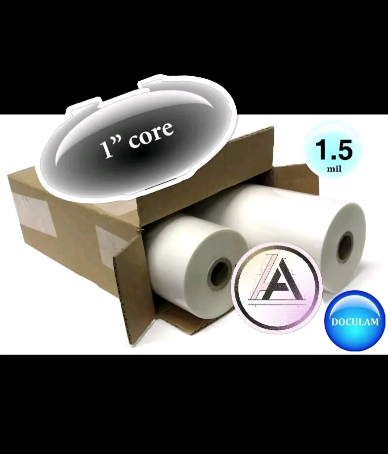 [2 Rolls] Doculam Hot Laminating Film 12″ x 500′ x 1″ core 1.5 Mil