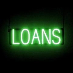 SpellBrite LOANS Sign | Neon Loans Sign Look, LED Light | 20.8″ x 6.3″