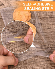 300 Pcs Self Adhesive Cookie Bags, 4X6 Inches Self Sealing Cellophane Bags, Clea