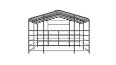 Free ship 13x13ft Galvanized Metal Livestock Shelter Heavy-Duty Cattle Shed US