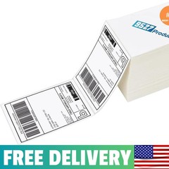 4 X 6 Thermal Labels – Pack Of 100 Fanfold Labels For Direct Thermal Printer,