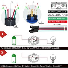 Waterproof Push Button Switch 22mm Momentary 12V Power 1NO 1NC SPDT Stainless…