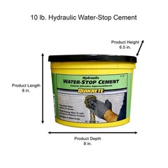 Quikrete 10 Lb. Hydraulic Water Block Stop Cement, Masonry Concrete Sealant